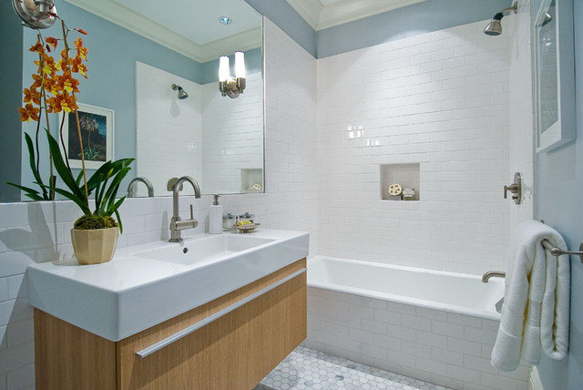 contemporary bathroom by Mueller Nicholls Cabinets and Construction