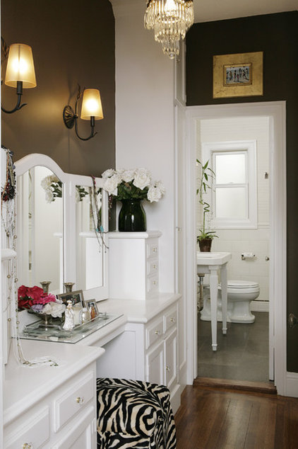 traditional powder room by Amoroso Design