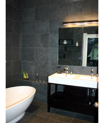 modern bathroom by Rebekah Zaveloff | KitchenLab